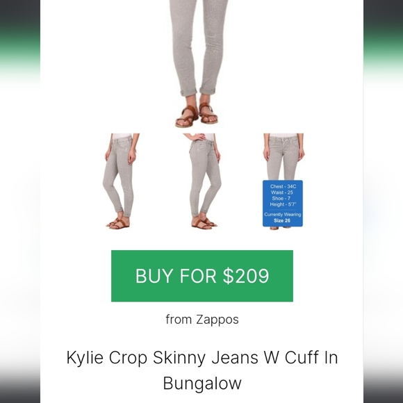 Hudson Kylie skinny crop grey leopard jeans - Picture 4 of 11